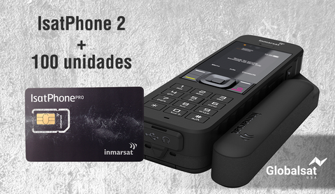 Globalsat Bundle IsatPhone 2 + 100 unidades